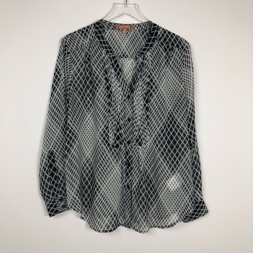 Ellen Tracy Button Down Blouse - image 1